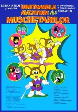 Постер мультфильма Потрясающие приключения мышкетеров (1987)